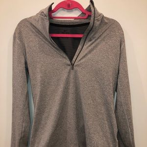 Nike Dri-fit grey zip up
